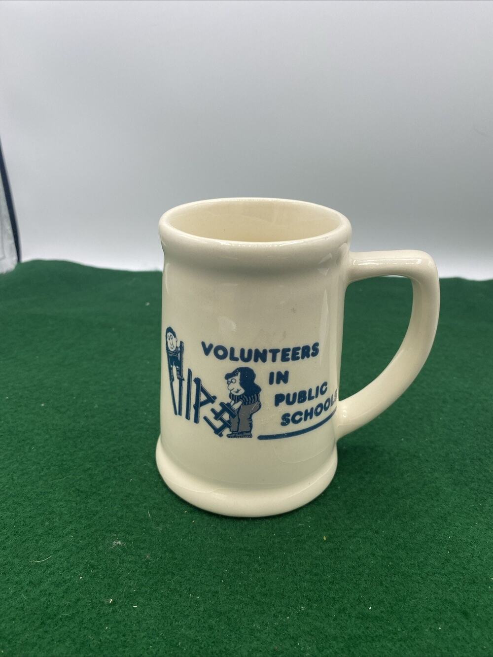 Volunteers In Public Schools Miniature Character Stein Mug Pottery 4.5”